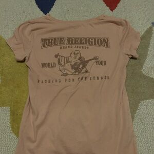 True Religion Women's Tan Graphic Tee